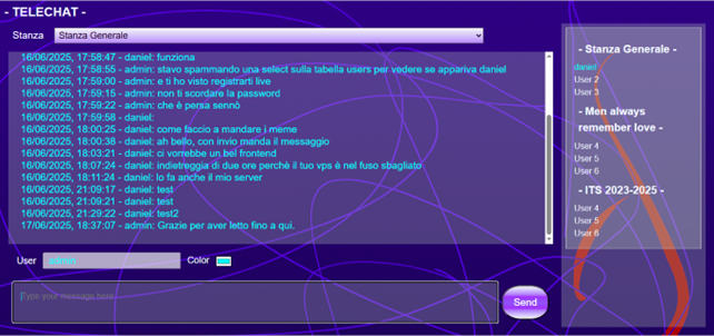 Pagina principale del frontend